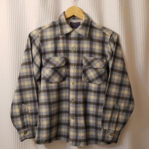 Vintage Pendleton Plaid Virgin Wool Board Shirt